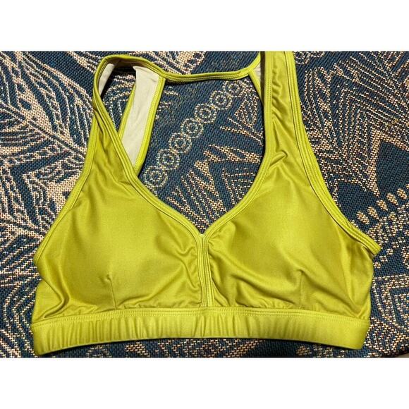 EUC Niyama Sol Eclipse Chartruse bra mustard yellow sports bra activewear - Picture 4 of 4